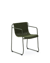 Load image into Gallery viewer, Maurina stackable chair in green galvanised steel and green rope cord - image 2