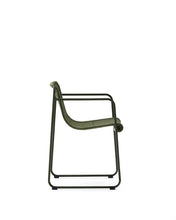 Load image into Gallery viewer, Maurina stackable chair in green galvanised steel and green rope cord - image 3