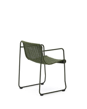 Load image into Gallery viewer, Maurina stackable chair in green galvanised steel and green rope cord - image 4