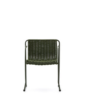 Load image into Gallery viewer, Maurina stackable chair in green galvanised steel and green rope cord - image 5