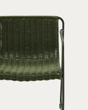 Load image into Gallery viewer, Maurina stackable chair in green galvanised steel and green rope cord - image 10
