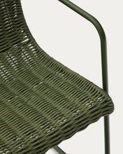 Load image into Gallery viewer, Maurina stackable chair in green galvanised steel and green rope cord - image 11
