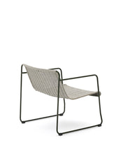 Load image into Gallery viewer, Maurina stackable armchair in green galvanised steel and ecru and grey rope cord - image 3