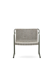 Load image into Gallery viewer, Maurina stackable armchair in green galvanised steel and ecru and grey rope cord - image 4