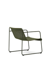 Load image into Gallery viewer, Maurina stackable armchair in green galvanised steel and green rope cord - image 3