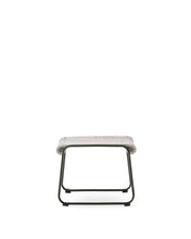 Load image into Gallery viewer, Maurina footrest in green galvanised steel and ecru and grey rope cord 58 x 52.5cm - image 2