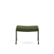 Load image into Gallery viewer, Maurina footrest in green galvanised steel and green rope cord 58 x 52.5cm - image 3