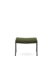 Load image into Gallery viewer, Maurina footrest in green galvanised steel and green rope cord 58 x 52.5cm - image 4