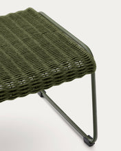 Load image into Gallery viewer, Maurina footrest in green galvanised steel and green rope cord 58 x 52.5cm - image 9