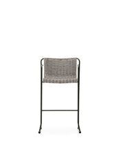 Load image into Gallery viewer, Maurina stool in green galvanised steel and ecru and grey rope cord 64,5cm - image 4