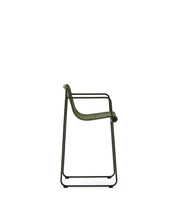 Load image into Gallery viewer, Maurina stool in green galvanised steel and green rope cord 64,5cm - image 2
