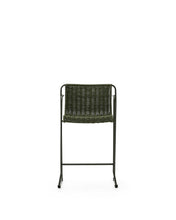 Load image into Gallery viewer, Maurina stool in green galvanised steel and green rope cord 64,5cm - image 4