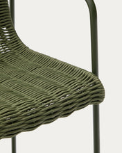 Load image into Gallery viewer, Maurina stool in green galvanised steel and green rope cord 64,5cm - image 9