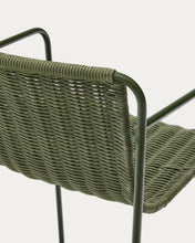 Load image into Gallery viewer, Maurina stool in green galvanised steel and green rope cord 64,5cm - image 10