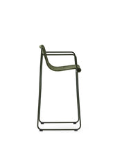 Load image into Gallery viewer, Maurina stackable stool in green galvanised steel and green rope cord 74,5cm - image 2