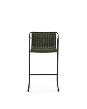 Load image into Gallery viewer, Maurina stackable stool in green galvanised steel and green rope cord 74,5cm - image 4