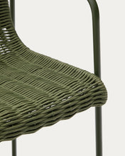 Load image into Gallery viewer, Maurina stackable stool in green galvanised steel and green rope cord 74,5cm - image 9