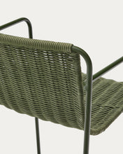 Load image into Gallery viewer, Maurina stackable stool in green galvanised steel and green rope cord 74,5cm - image 10