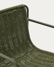Load image into Gallery viewer, Maurina stackable stool in green galvanised steel and green rope cord 74,5cm - image 11