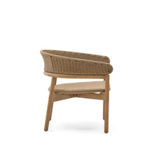 Load image into Gallery viewer, Arinella armchair in FSC 100% solid acacia wood with natural finish and beige rope cord - image 3