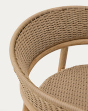 Load image into Gallery viewer, Arinella armchair in FSC 100% solid acacia wood with natural finish and beige rope cord - image 15