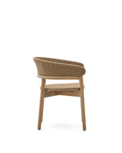 Load image into Gallery viewer, Arinella chair in FSC 100% solid acacia wood with natural finish and beige rope cord - image 4