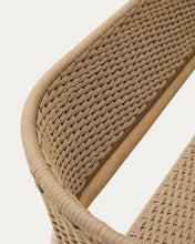 Load image into Gallery viewer, Arinella 3-seater sofa in FSC 100% solid acacia wood with natural finish and beige rope cord 167 cm - image 11