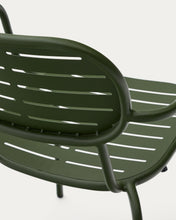Load image into Gallery viewer, Brai stackable outdoor chair with armrests in green galvanised steel - image 11