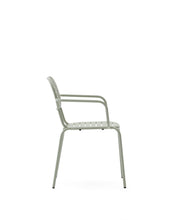 Load image into Gallery viewer, Brai stackable outdoor chair with armrests in turquoise galvanised steel - image 2