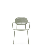 Load image into Gallery viewer, Brai stackable outdoor chair with armrests in turquoise galvanised steel - image 3
