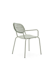 Load image into Gallery viewer, Brai stackable outdoor chair with armrests in turquoise galvanised steel - image 4