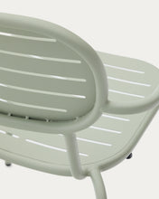 Load image into Gallery viewer, Brai stackable outdoor chair with armrests in turquoise galvanised steel - image 11