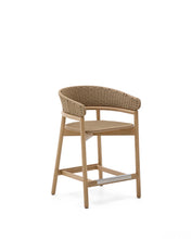 Load image into Gallery viewer, Arinella stool in FSC 100% solid acacia wood with natural finish and beige rope cord 65cm - image 2