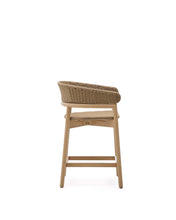 Load image into Gallery viewer, Arinella stool in FSC 100% solid acacia wood with natural finish and beige rope cord 65cm - image 4