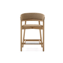 Load image into Gallery viewer, Arinella stool in FSC 100% solid acacia wood with natural finish and beige rope cord 65cm - image 7