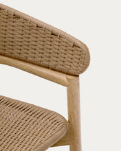 Load image into Gallery viewer, Arinella stool in FSC 100% solid acacia wood with natural finish and beige rope cord 65cm - image 12