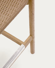 Load image into Gallery viewer, Arinella stool in FSC 100% solid acacia wood with natural finish and beige rope cord 65cm - image 13
