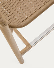 Load image into Gallery viewer, Arinella stool in FSC 100% solid acacia wood with natural finish and beige rope cord 65cm - image 14