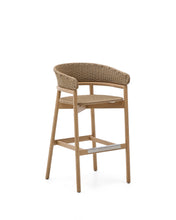 Load image into Gallery viewer, Arinella stool in FSC 100% solid acacia wood with natural finish and beige rope cord 75cm - image 2