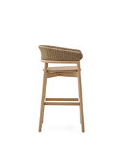 Load image into Gallery viewer, Arinella stool in FSC 100% solid acacia wood with natural finish and beige rope cord 75cm - image 4