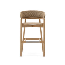 Load image into Gallery viewer, Arinella stool in FSC 100% solid acacia wood with natural finish and beige rope cord 75cm - image 7