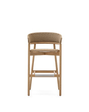 Load image into Gallery viewer, Arinella stool in FSC 100% solid acacia wood with natural finish and beige rope cord 75cm - image 8