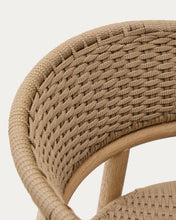 Load image into Gallery viewer, Arinella stool in FSC 100% solid acacia wood with natural finish and beige rope cord 75cm - image 14