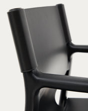 Load image into Gallery viewer, Jan chair made of black recycled leather fibres and FSC 100% solid ash wood with black finish - image 13