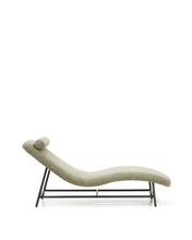 Load image into Gallery viewer, Osla divan in green chenille with brushed graphite stainless steel legs FSC 100% 174 cm - image 2