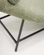 Load image into Gallery viewer, Osla divan in green chenille with brushed graphite stainless steel legs FSC 100% 174 cm - image 7