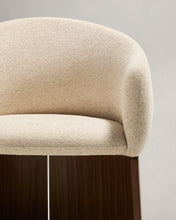 Load image into Gallery viewer, Bosca chair in beige chenille and walnut veneer FSC 100% - image 9