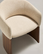Load image into Gallery viewer, Bosca chair in beige chenille and walnut veneer FSC 100% - image 10