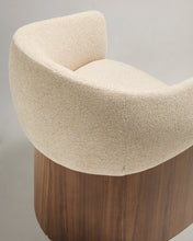 Load image into Gallery viewer, Bosca chair in beige chenille and walnut veneer FSC 100% - image 11