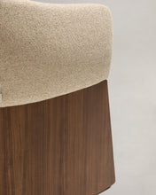 Load image into Gallery viewer, Bosca chair in beige chenille and walnut veneer FSC 100% - image 12